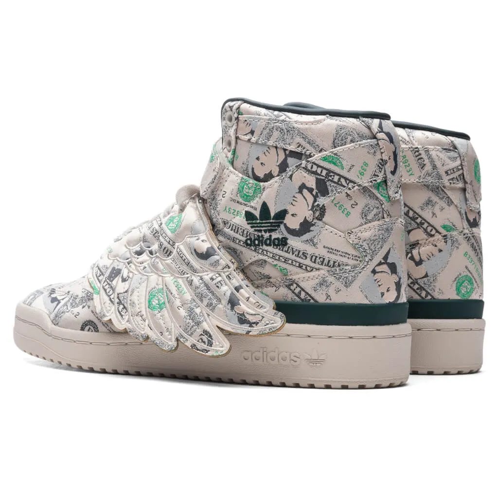 Adidas Originals x Jeremy Scott Forum Wings Hi Money - Bliss/Green Night